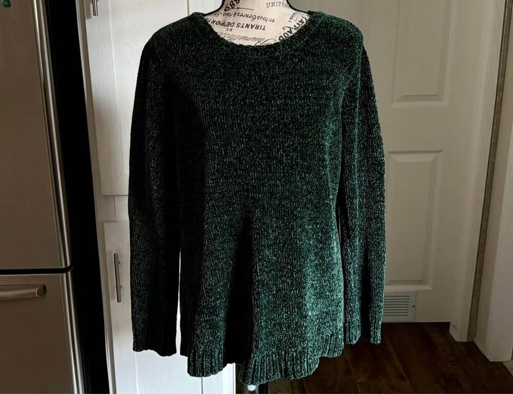 Women’s Karen Scott Green Pullover Sweater Size Small